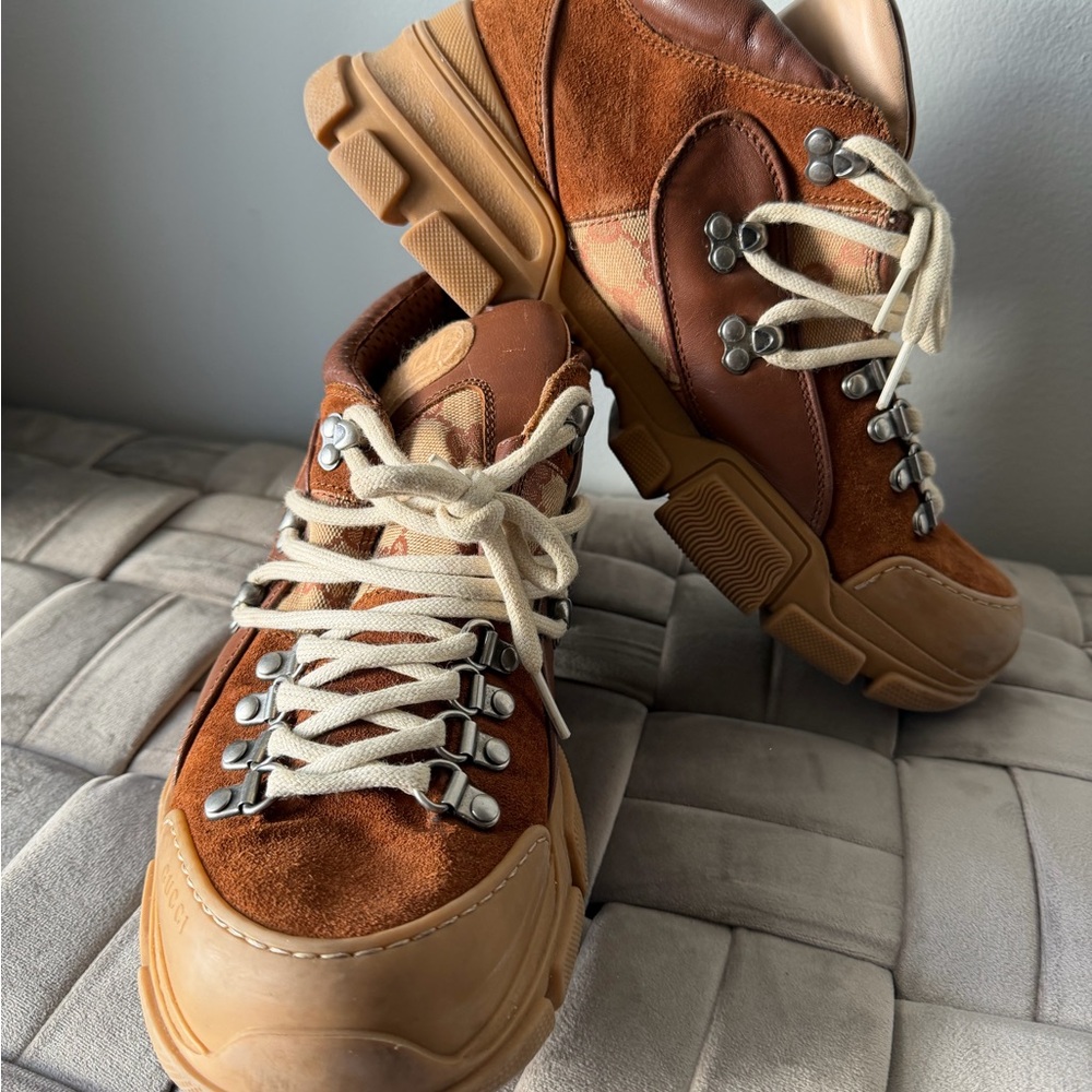Gucci Mans Flashtrek GG Supreme Hiking Fashion Sneaker US 10-10.5 - Picture 11 of 16